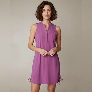 Title Nine Speed Racer Tunic Mini Dress Sz M Fuscia Athletic Activewear Pockets